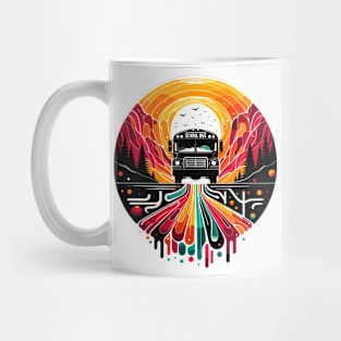 Silhouette Of A School Bus Mug